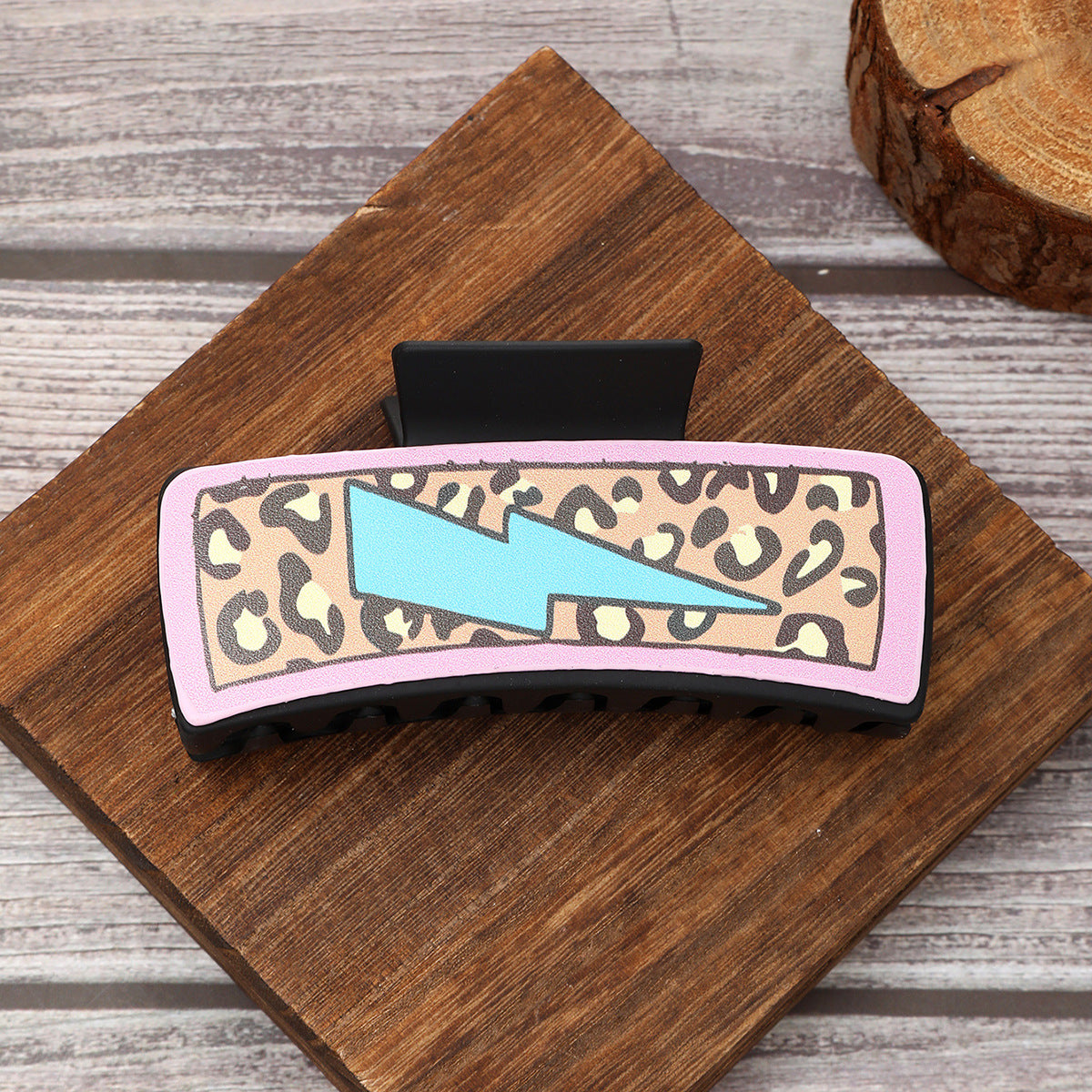 Wholesale Western Style MAMA Cactus HOWDY Leather Hair Clip Shark Clip Combination